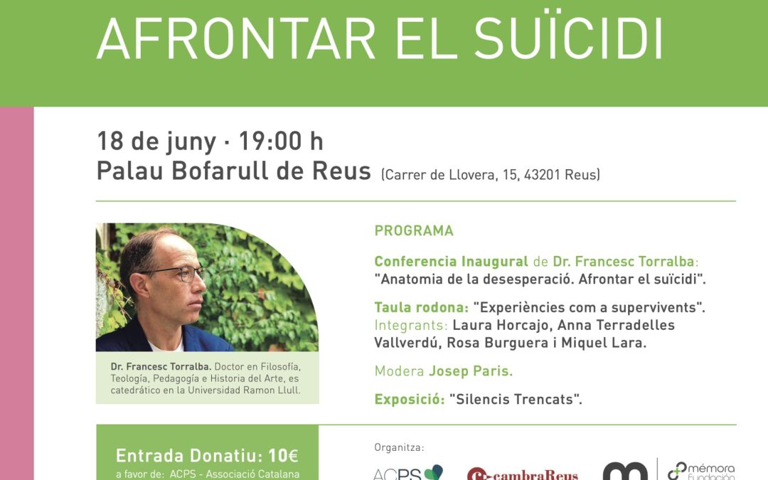 Fundació Mémora celebra una jornada per abordar la prevenció del suïcidi a Reus