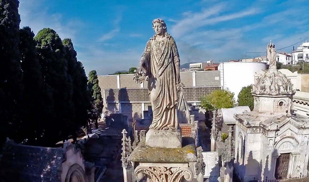 cementiri dels caputxins mataro a vista de dron